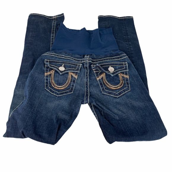 True Religion Full Panel Bootcut Maternity Jeans Blue Size 29 - Picture 5 of 9